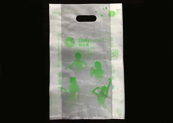 ROHS Approved Handle Shopping Bag , HDPE LDPE Custom Die Cut Handle Bags