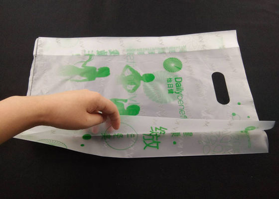 ROHS Approved Handle Shopping Bag , HDPE LDPE Custom Die Cut Handle Bags